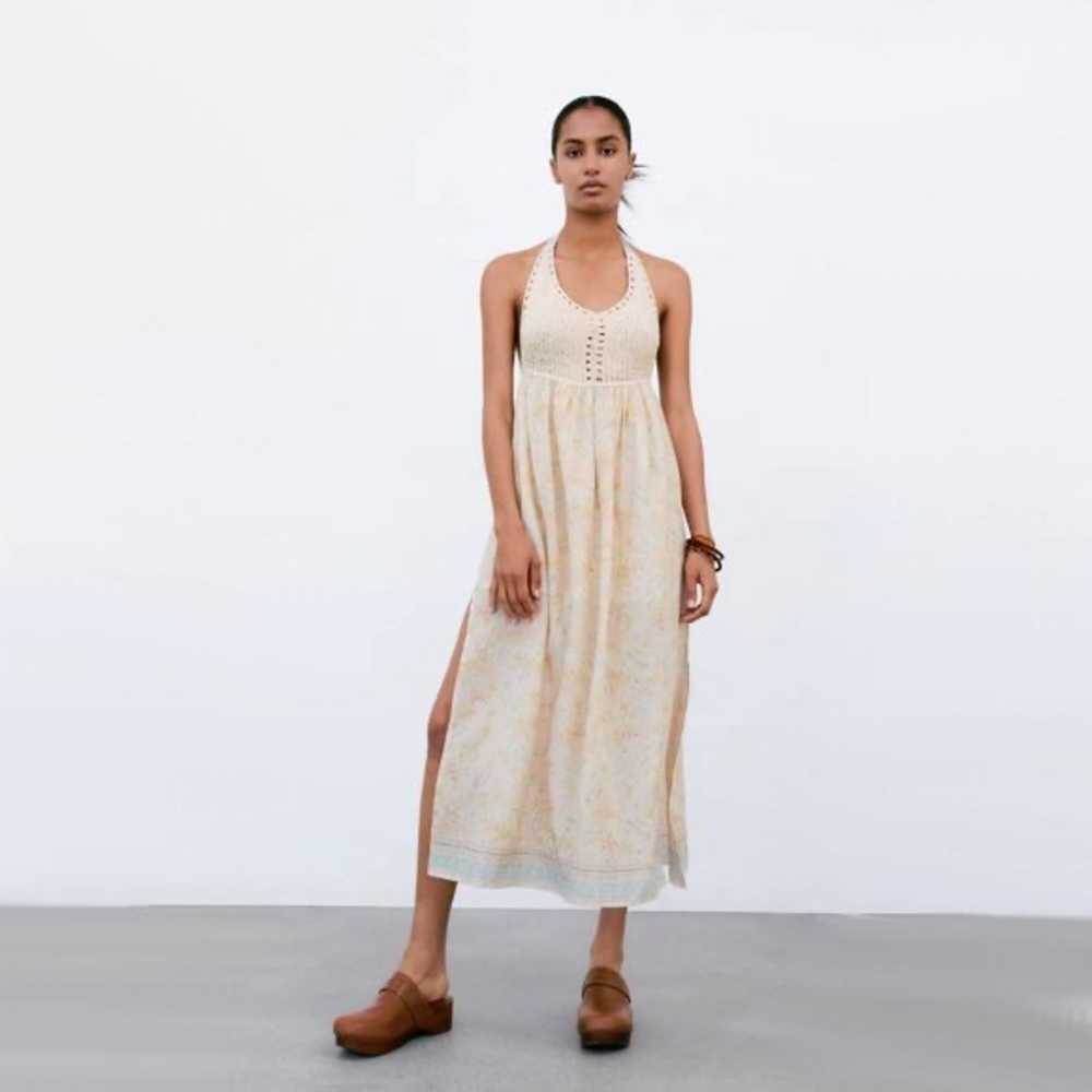 white christmas dresses Zara Rose Crochet Maxi Dress
